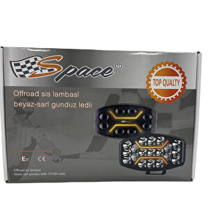 Offroad Sis Lambası 24.6 X 14 X 8.8cm Beyaz-sarı Gündüz Ledli 12-36v Adet / Lass362