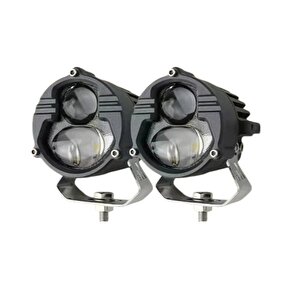 Space Offroad Sis Lambası 6.8x6.8x7cm Sarı Beyaz 25w+25w 12-60v Set /  Lass388
