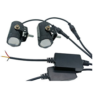 15w+15w 12-60v  Space Offroad Sis Lambası Sarı Beyaz Motosiklet Set /  Lass395