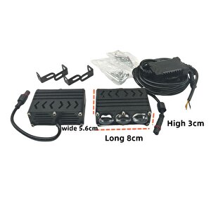 Offroad Sis Lambası 7.2 X 5.6 X 3cm 2 Led Beyaz 45w Sarı 45w 12-80v /  Lass397
