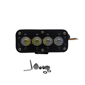Offroad Sis Lambası 2 X4 X 9,5cm Beyaz-sarı Gündüz Ledi Kırmızı / Lass383