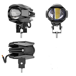 Offroad Sis Lambası 7x8.7x8.3cm Sarı Beyaz 18w+18w 12-60v Set  /  Lass387
