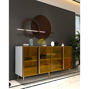 MELİNACT(KB150)KONSOL BEYAZ GOLD BRONZ