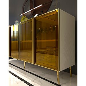 MELİNACT(KB150)KONSOL BEYAZ GOLD BRONZ