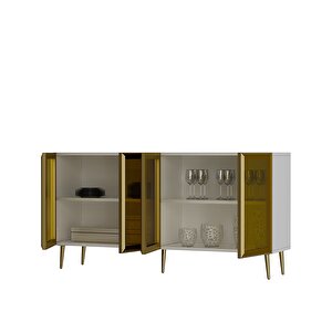 MELİNACT(KB150)KONSOL BEYAZ GOLD BRONZ