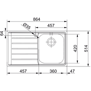 FRANKE NEPTUNE NEX 211-86 EVİ̇YE SOL DAMLALIKLI