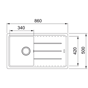 FRANKE BASİS BFG 611-86 BİANCO GRANİT EVİ̇YE
