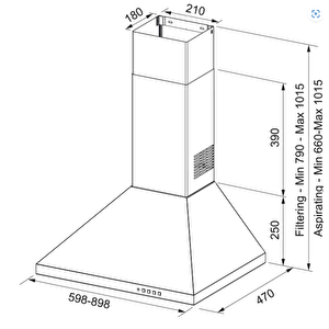 Linfa Fdl 6165 Xs Duvar Tipi 60 Cm Davlumbaz