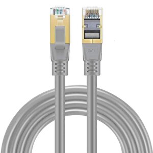 Icat8-01g Cat8 S/ftp 40gbps 2000mhz High Speed %100 Copper Network Kablo 1 Metre-gri