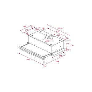 Cnl 6400.2 Inox Sürgülü Aspiratör