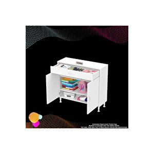 Emir 100 X 88 X 32,5 Cm 1 Çekmece 2 Kapak 2 Raf 3 Bölme Çok Amaçlı Banyo & Mutfak Dolabı