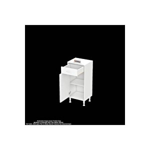 Emir 40x88x32,5 Cm 1 Çekmece 1 Kapak 1 Raf 2 Bölme Çok Amaçlı Banyo & Mutfak Dolabı