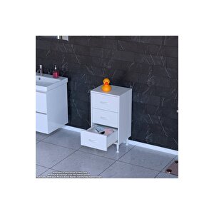 Söke 3'lü Çekmece Banyo Dolabı 50x75x32,5 Cm’ Lik Çok Yönlü Çekmecelerle Daha Düzenli