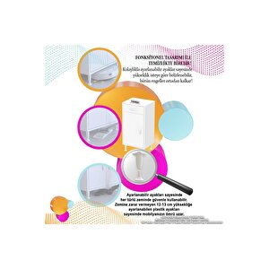 Emir 50x88x32,5 Cm 1 Çekmece 1 Kapak 1 Raf 2 Bölme Çok Amaçlı Banyo & Mutfak Dolabı