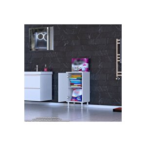 Söke Küçük Alanlar Için Akıllı Çözümler 35x75x32,5 Cm’ Lik 1 Kapaklı 2 Göz Raf Dolap