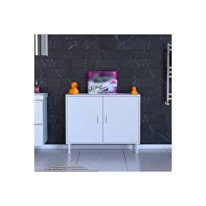 Söke 100x75x32,5 Cm’ Lik Küçük Alanlar Için Akıllı Çözümler 2 Kapaklı 4 Göz Raf Dolap