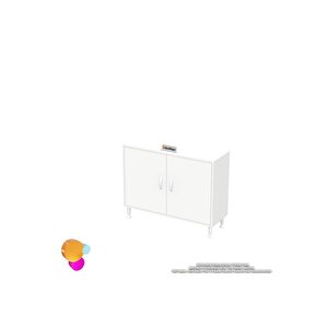 Söke 100x75x32,5 Cm’ Lik Küçük Alanlar Için Akıllı Çözümler 2 Kapaklı 4 Göz Raf Dolap