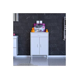 Emir 55 X 88 X 32,5 Cm 1 Çekmece 2 Kapak 2 Raf 3 Bölme Çok Amaçlı Banyo & Mutfak Dolabı