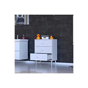 Söke 3'lü Çekmece Banyo Dolabı 55x75x32,5 Cm’ Lik Çok Yönlü Çekmecelerle Daha Düzenli