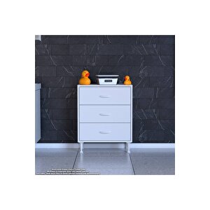 Söke 3'lü Çekmece Banyo Dolabı 55x75x32,5 Cm’ Lik Çok Yönlü Çekmecelerle Daha Düzenli