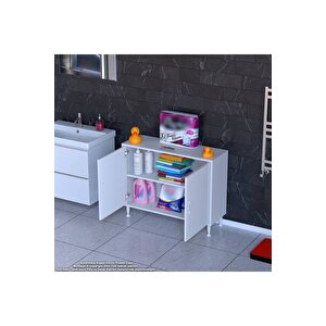 Söke 100x75x32,5 Cm’ Lik Küçük Alanlar Için Akıllı Çözümler 2 Kapaklı 2 Göz Raf Dolap