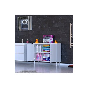 Söke 100x75x32,5 Cm’ Lik Küçük Alanlar Için Akıllı Çözümler 2 Kapaklı 2 Göz Raf Dolap
