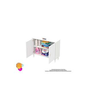 Söke 100x75x32,5 Cm’ Lik Küçük Alanlar Için Akıllı Çözümler 2 Kapaklı 2 Göz Raf Dolap