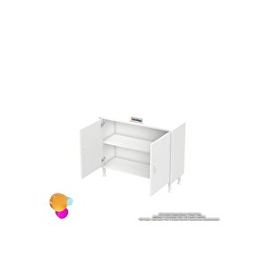 Söke 100x75x32,5 Cm’ Lik Küçük Alanlar Için Akıllı Çözümler 2 Kapaklı 2 Göz Raf Dolap