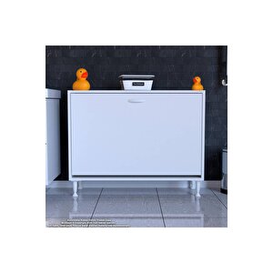 Söke 95x75x32,5 Cm' Lik Ultra Geniş 3 Çamaşır Sepet Hazneli Dolap Banyonuzun Yeni Gözdesi