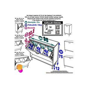 Söke 95x75x32,5 Cm' Lik Ultra Geniş 3 Çamaşır Sepet Hazneli Dolap Banyonuzun Yeni Gözdesi