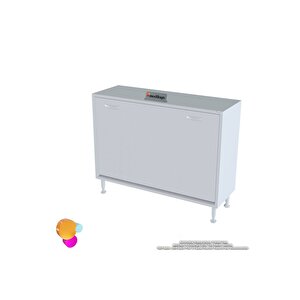 Söke Banyo Için Sihirli Kutu 90x75x32,5 Cm’ Lik 3 Göz Sepet Hazneli Mini Banyo Dolabı