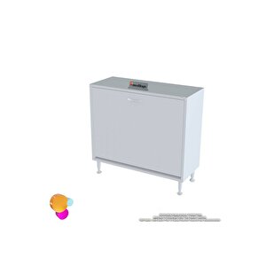 Söke Banyo Için Sihirli Kutu 70x75x32,5 Cm’ Lik 2 Göz Sepet Hazneli Mini Banyo Dolabı
