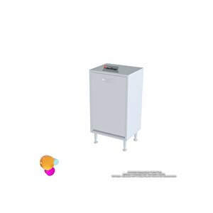 Söke Banyo Için Sihirli Kutu 50x75x32,5 Cm’ Lik 1 Göz Sepet Hazneli Mini Banyo Dolabı
