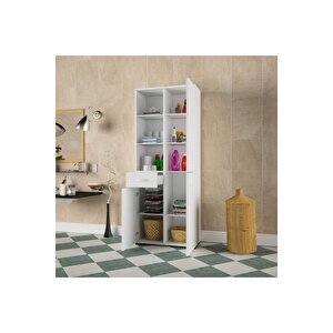 Cevher Banyo Çok Amaçlı Banyo Dolabı, Beyaz