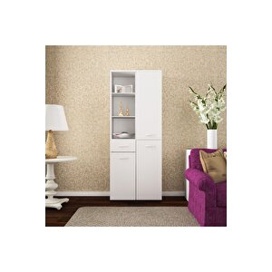 Cevher Banyo Çok Amaçlı Banyo Dolabı, Beyaz