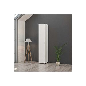 Çilek Tek Kapaklı 5 Raflı Çok Amaçlı Dolap, Banyo Dolabı, Mutfak Dolabı
