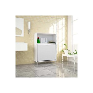 Modi̇layn Lidya 75x100 Renkli Ve Beyaz Bölmeli Çamaşır Ve Erzak Dolabı