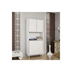 Milano 75 X 160 Cm 2 Li Çamaşır Bölmeli Banyo Dolabı