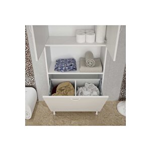 Milano 75 X 160 Cm 2 Li Çamaşır Bölmeli Banyo Dolabı