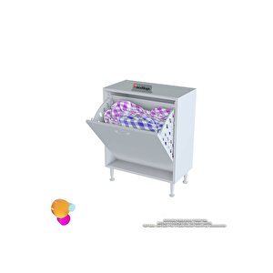 Söke Banyo Için Sihirli Kutu 65x75x32,5 Cm’ Lik 1 Göz Sepet Hazneli Mini Banyo Dolabı