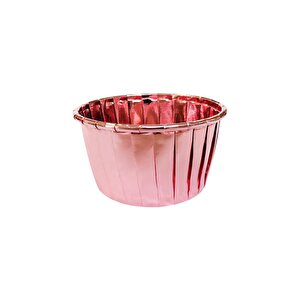 Muffin Kağıt Karton Altın Rose Gül Cupcake Kek Kalıbı Kapsülü Kabı - 25 Adetlik 1 Paket