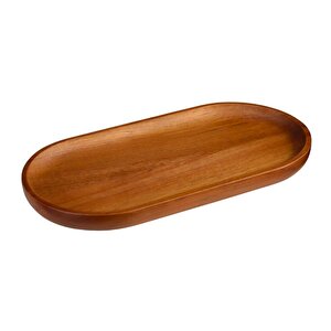 Dayanıklı Ahşap Akasya Oval Sunumluk 7b109