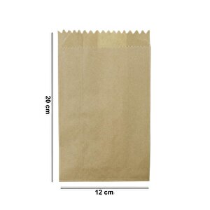 Kraft Baget Şemua Kese Kağıdı - 12 X 20 Cm. - 1500 Gr. - Ortalama 205 Ad - Paket