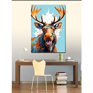 Kanvas Tablo Gülümseyen Geyik Bakışı 70x100 cm