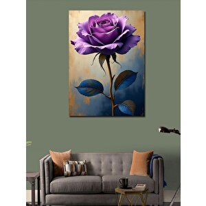 Kanvas Tablo Tek Mor Gül 100x140 cm