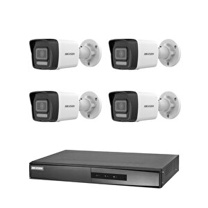 Hikvision 4 Kameralı 2 Mp Hybrid Light İp Güvenlik Kamera Seti Ds-2cd1023g2-liuf (dahili Mikrofonlu)