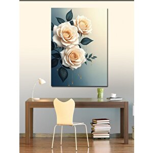 Kanvas Tablo Beyaz Güller Vazoda 70x100 cm