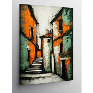 Kanvas Tablo Dar Sokak Manzarası 100x140 cm