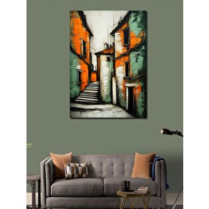 Kanvas Tablo Dar Sokak Manzarası 100x140 cm