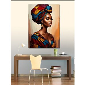 Kanvas Tablo Afrikalı Desenli Kadın 70x100 cm